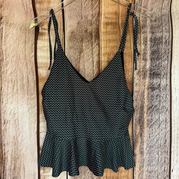 Albion Swimsuit Two Piece Midnight Dash Tankini Top & High-Waist Bottoms Black M - Picture 10 of 11